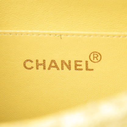 Chanel Terry Cotton Quilted XL Jumbo Single Flap Yellow 6 of 17