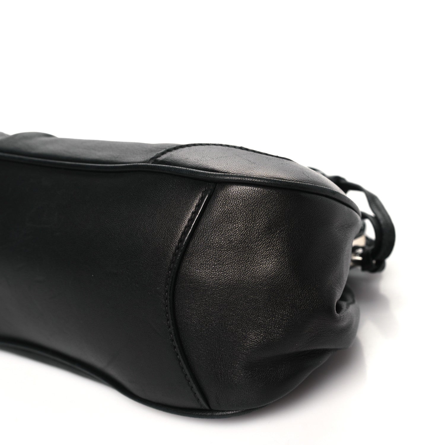 Prada Nappa Kisslock Small Frame Shoulder Bag Black 10 of 12
