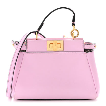 Fendi Shiny Nappa Micro Peekaboo Iconic Satchel Lavanda 1 of 10