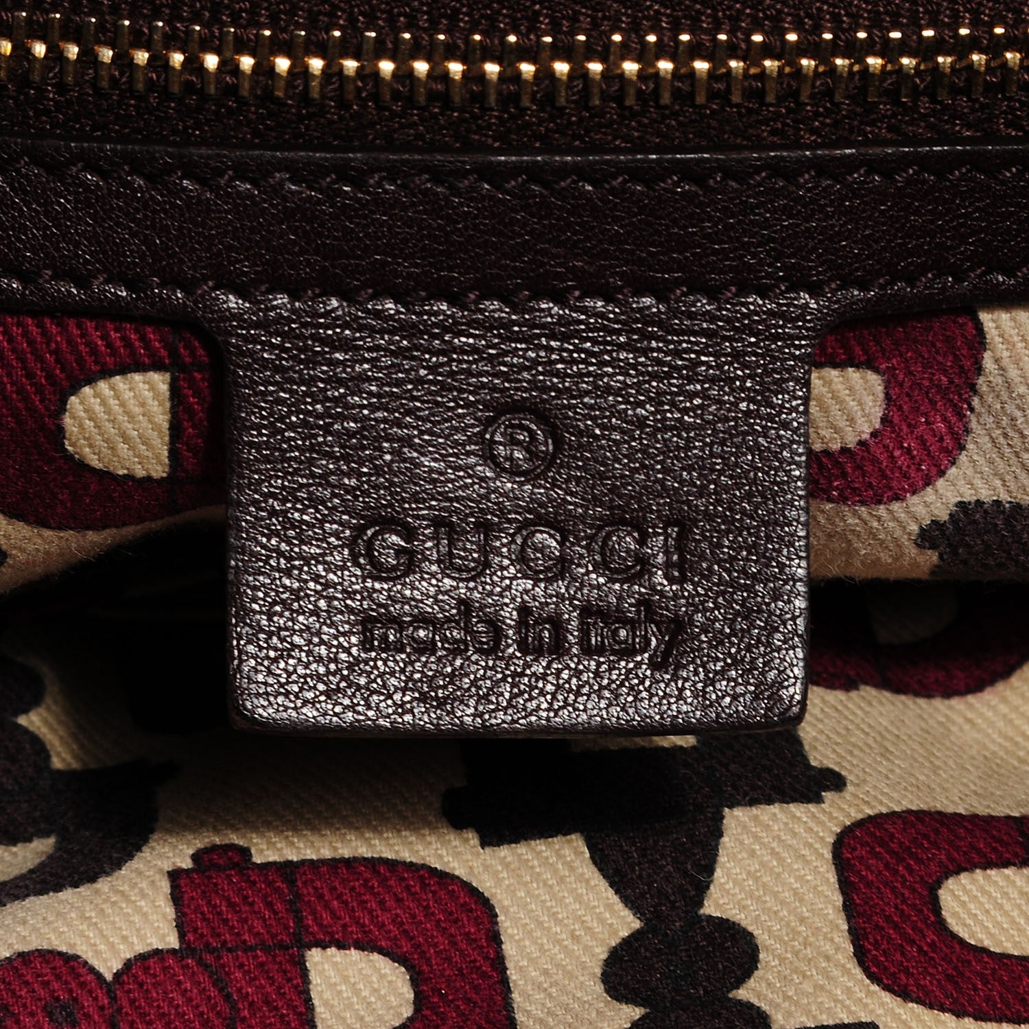 Gucci Guccissima Large Hysteria Top Handle Bag Chocolate 6 of 7