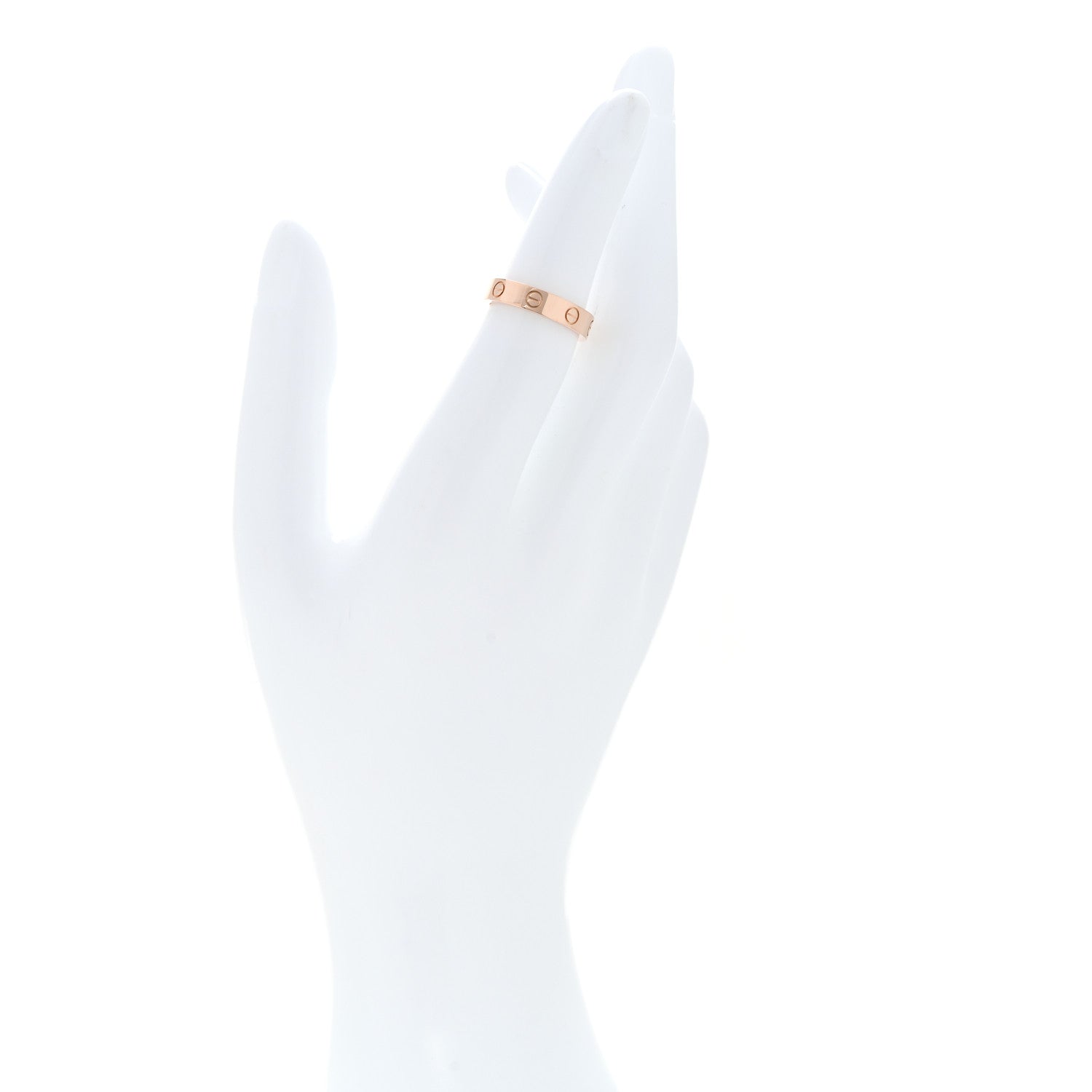 Cartier 18K Pink Gold Diamond 4mm LOVE Wedding Band Ring 49 5 2 of 5