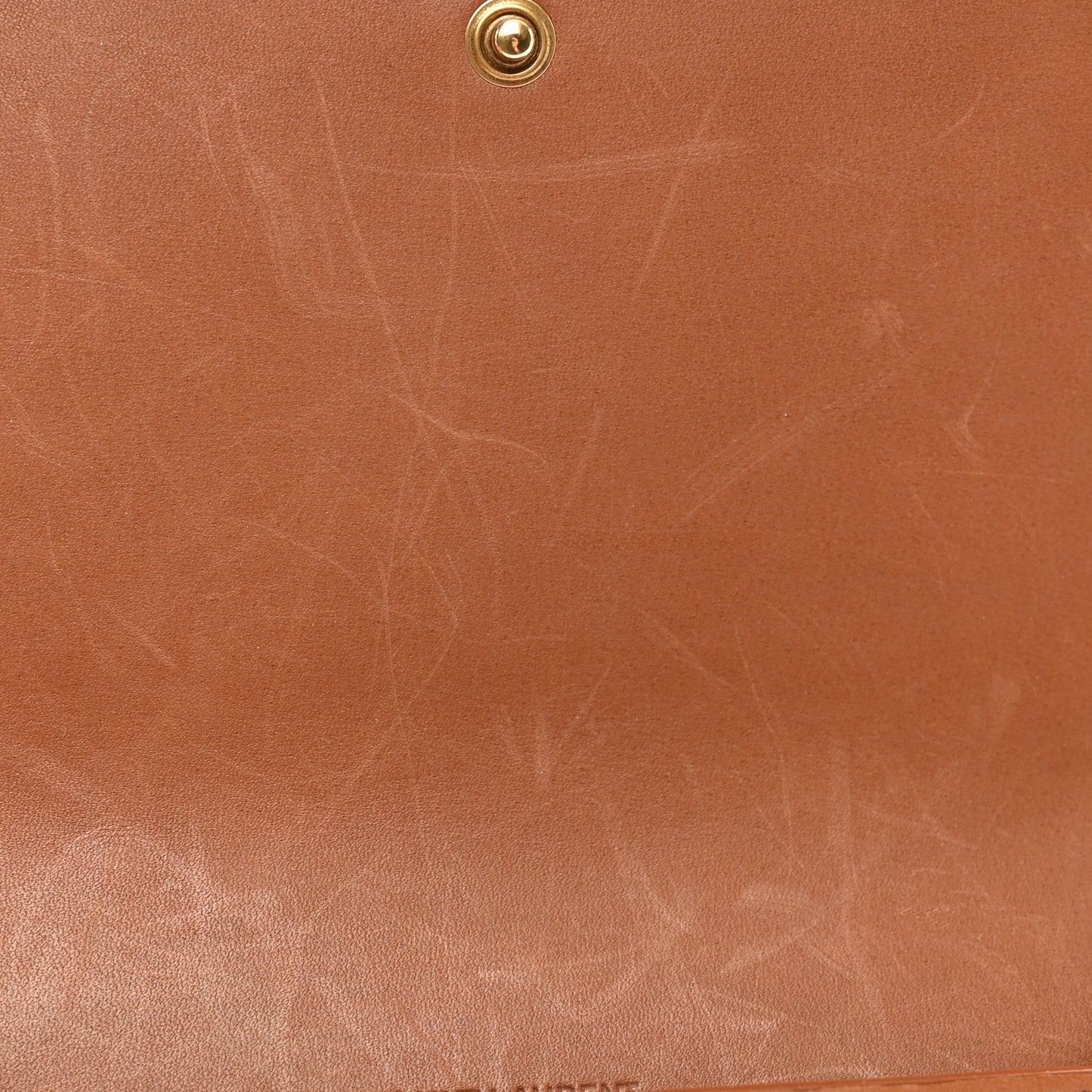 Shearling Monogram Phone Holder Crossbody Brown