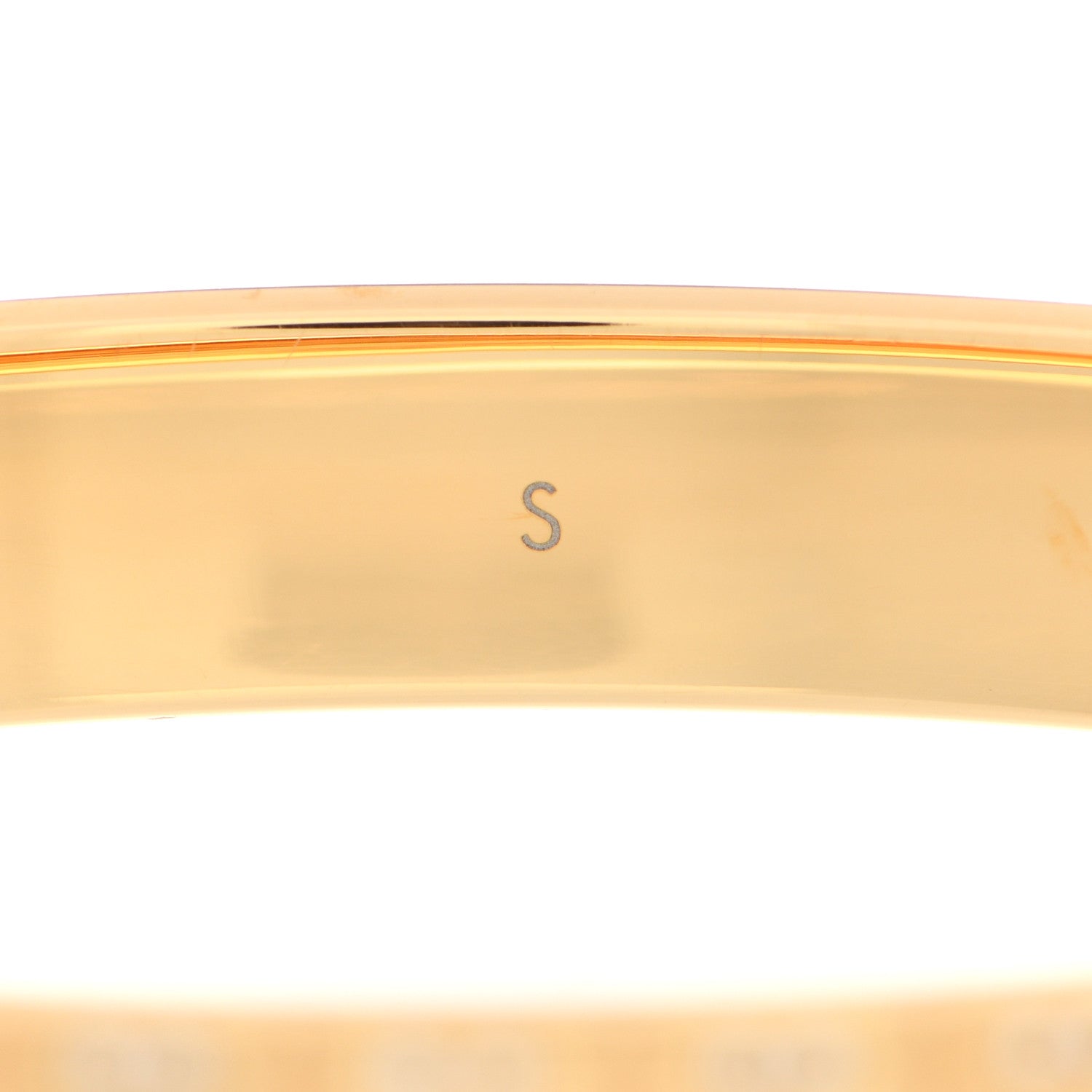 Louis Vuitton Brass Crystal Monogram Nanogram Strass Cuff S Gold 5 of 6