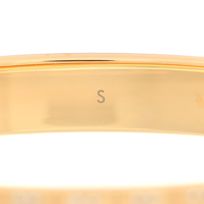 Louis Vuitton Brass Crystal Monogram Nanogram Strass Cuff S Gold 5 of 6