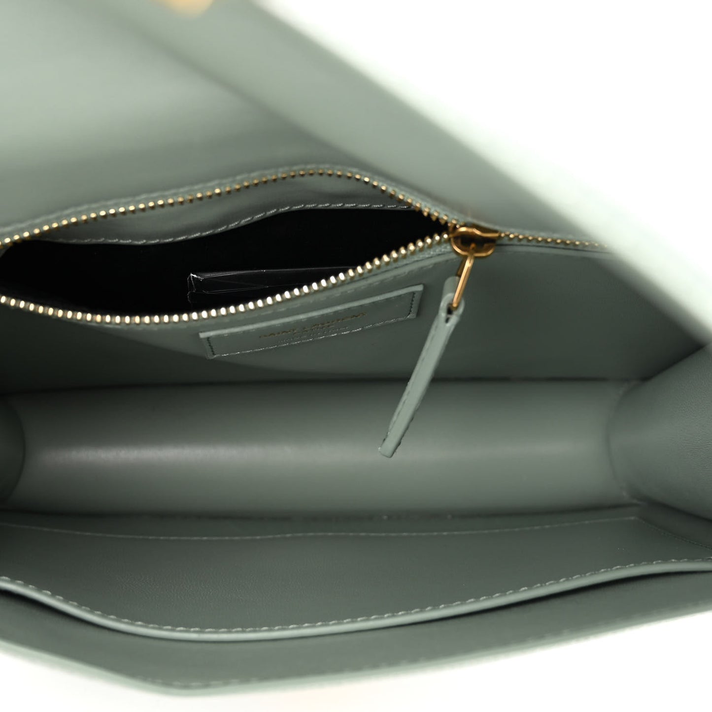 Smooth Calfskin Carre Satchel Vert Opaline