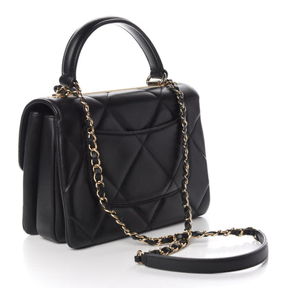Chanel Lambskin Quilted Small Trendy CC Dual Handle Flap Bag Black 2 of 13