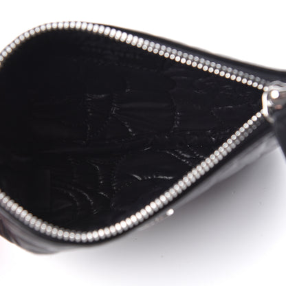 Chanel Goatskin Camellia Embossed Cosmetic Pouch Black 5 of 10