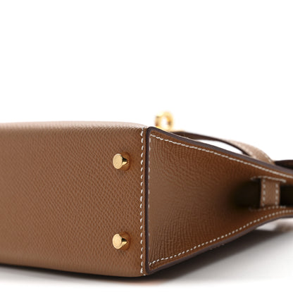 Hermes Epsom Mini Kelly Sellier 20 Gold 10 of 12