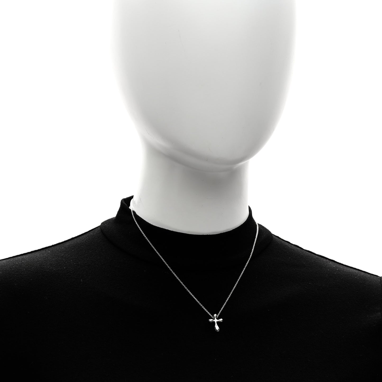 Sterling Silver 12mm Elsa Peretti Cross Pendant Necklace