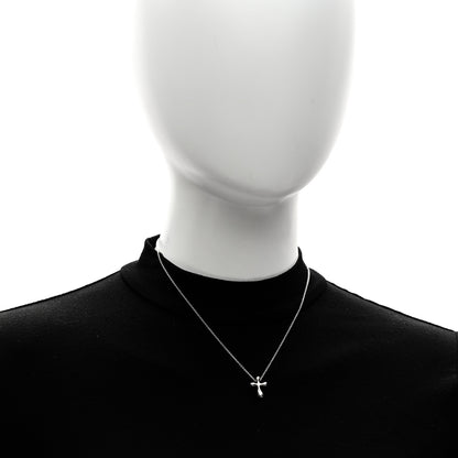 Tiffany Sterling Silver 12mm Elsa Peretti Cross Pendant Necklace 2 of 5