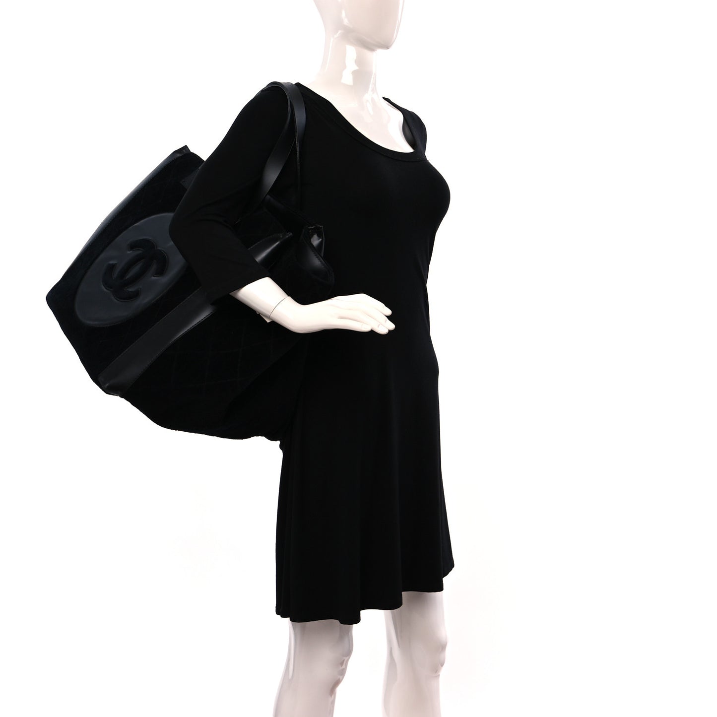 Terry Cotton CC Beach Tote Towel Set Black