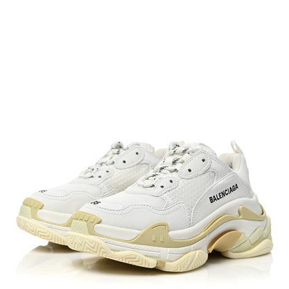 Balenciaga Fabric Mesh Womens Triple S Sneakers 35 White 3 of 8