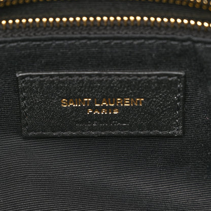 Saint Laurent Denim Quilted Small Loulou Puffer Monogram Chain Satchel Blue Cinnamon 6 of 10