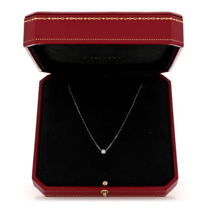 Cartier 18K White Gold Diamond SM D'Amour Pendant Necklace 9 of 10