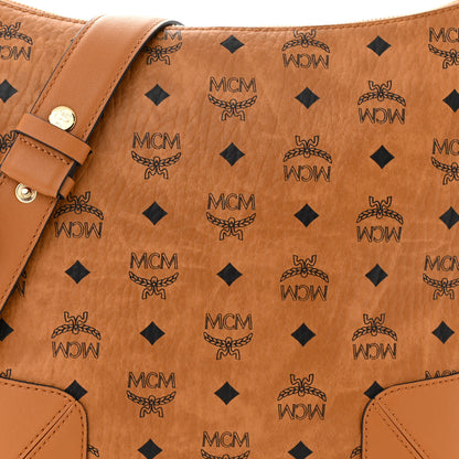 MCM Visetos Medium Klara Hobo Cognac 7 of 9