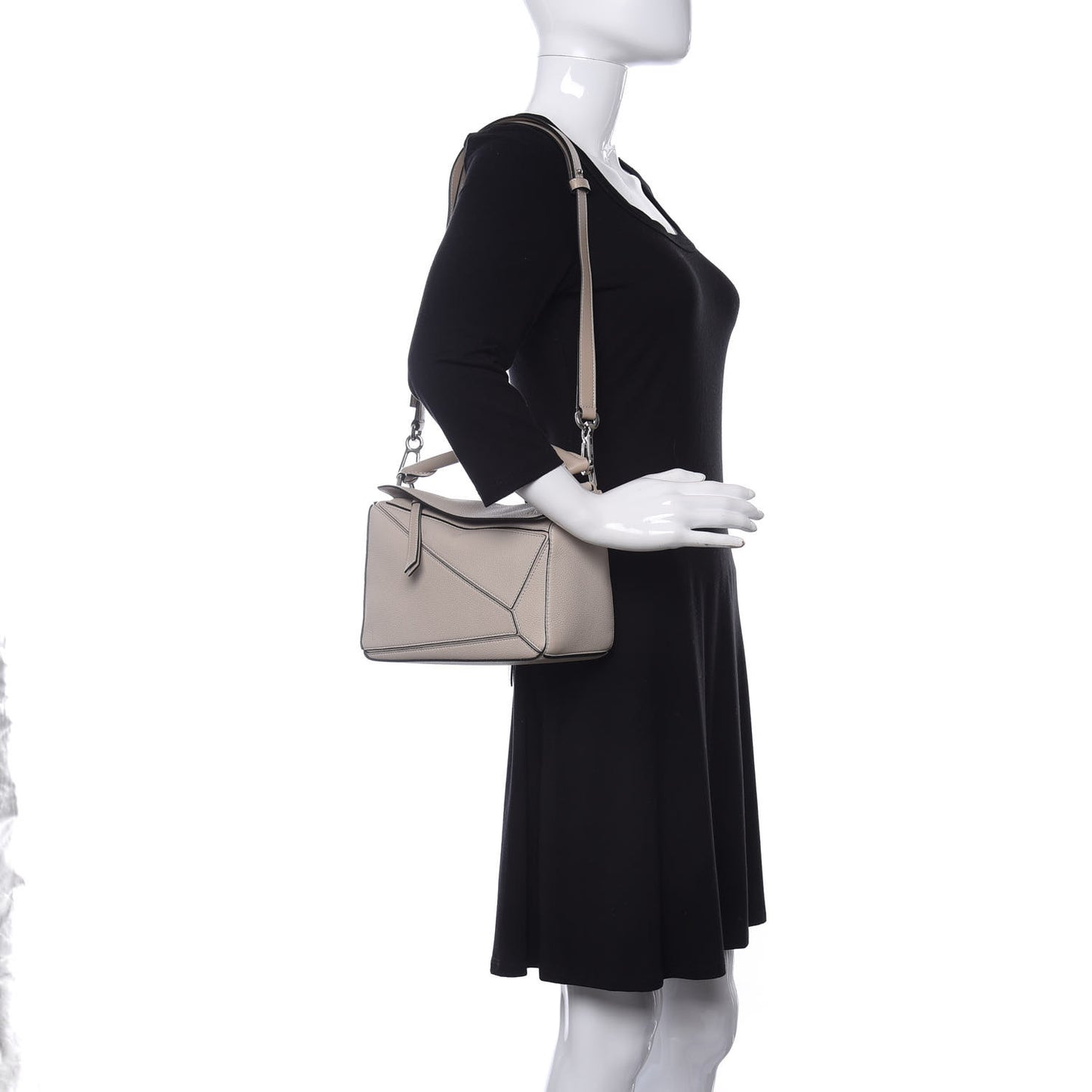 Calfskin Small Puzzle Bag Light Oat