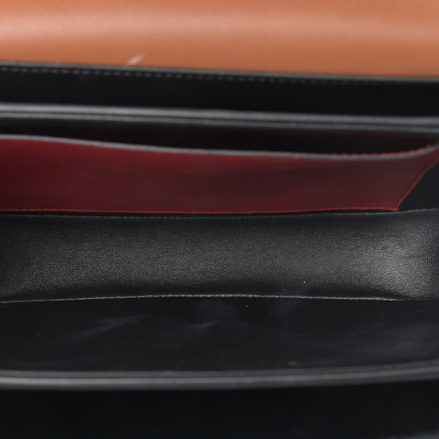 Smooth Calfskin Supervee Shoulder Bag Saddle Brown