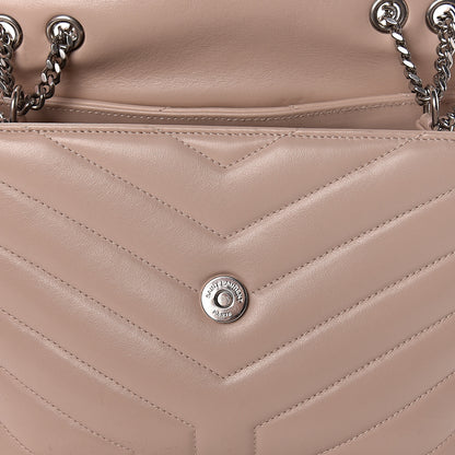 Saint Laurent Calfskin Y Quilted Monogram Small Loulou Chain Satchel Nude Powder 10 of 21