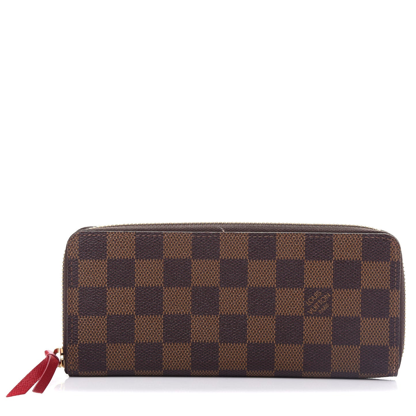 Damier Ebene Clemence Wallet Cherry