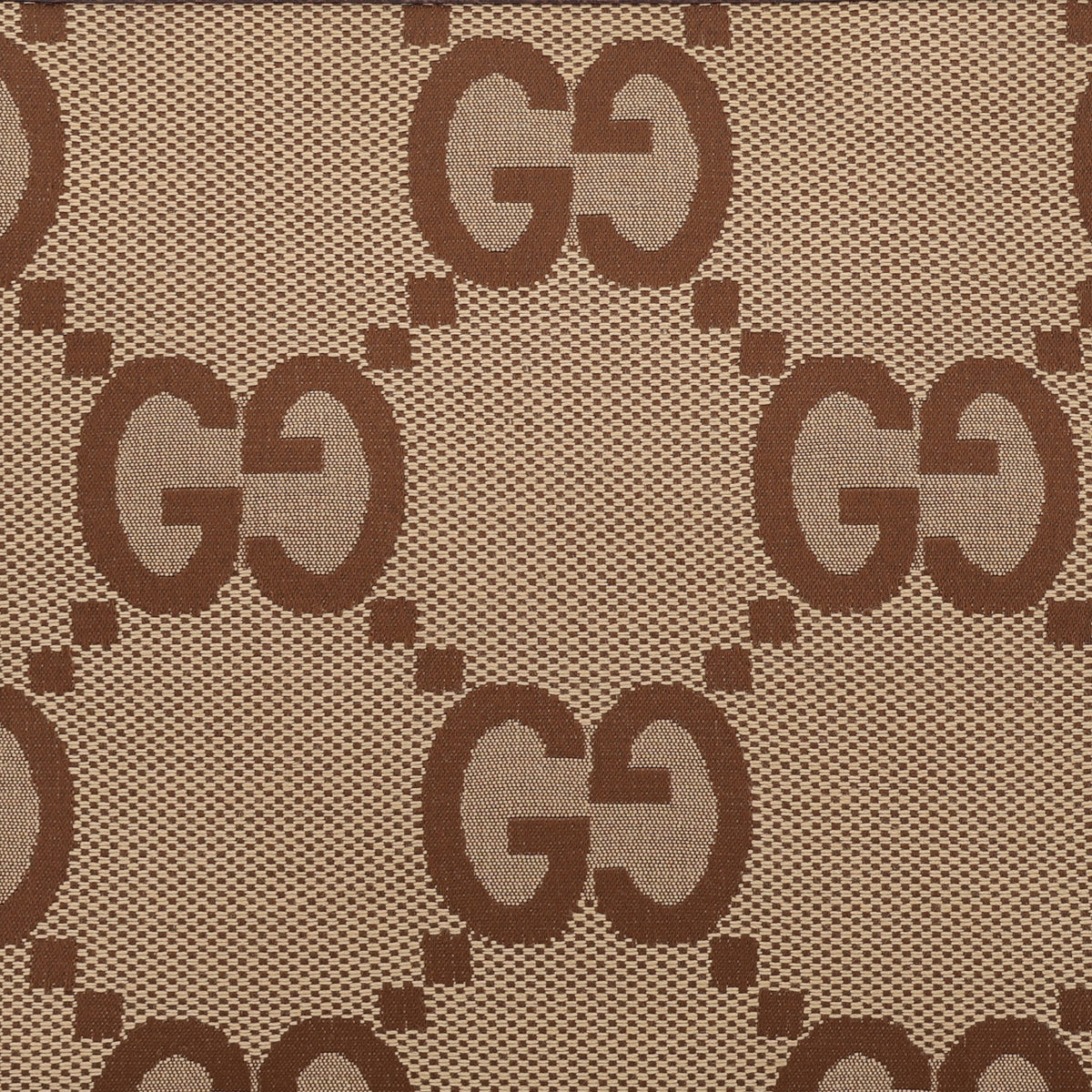 Gucci Monogram Jumbo GG Textured Dollar Calfskin Pouch Camel Ebony New Acero 8 of 10