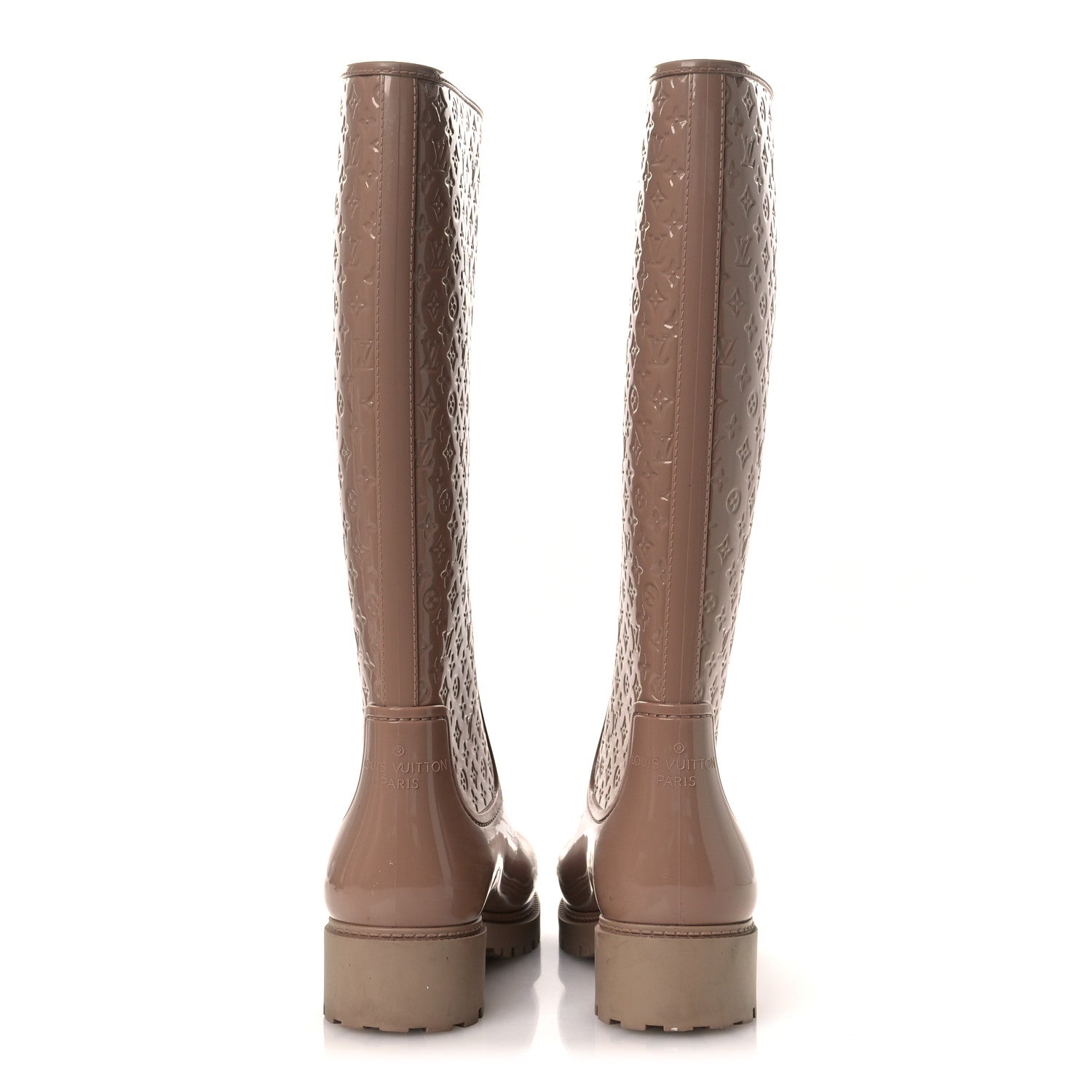Louis Vuitton Rubber Embossed Monogram Splash Rain Boots 36 Rose Florentin 6 of 12