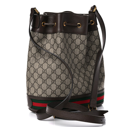Gucci GG Supreme Monogram Web Ophidia Bucket Bag Brown 3 of 10