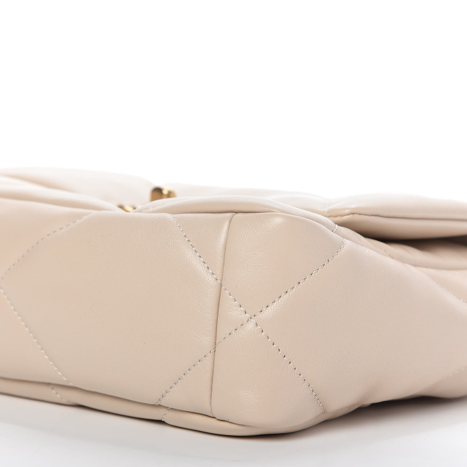 Chanel Goatskin Quilted Medium 19 Flap Beige 7 of 10