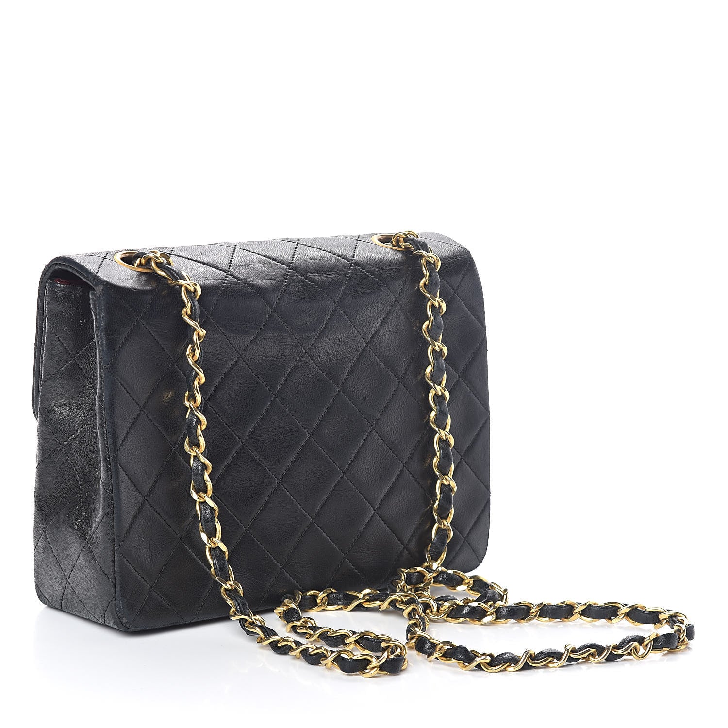 Chanel Lambskin Quilted Mini Square Flap Bag Black 3 of 11