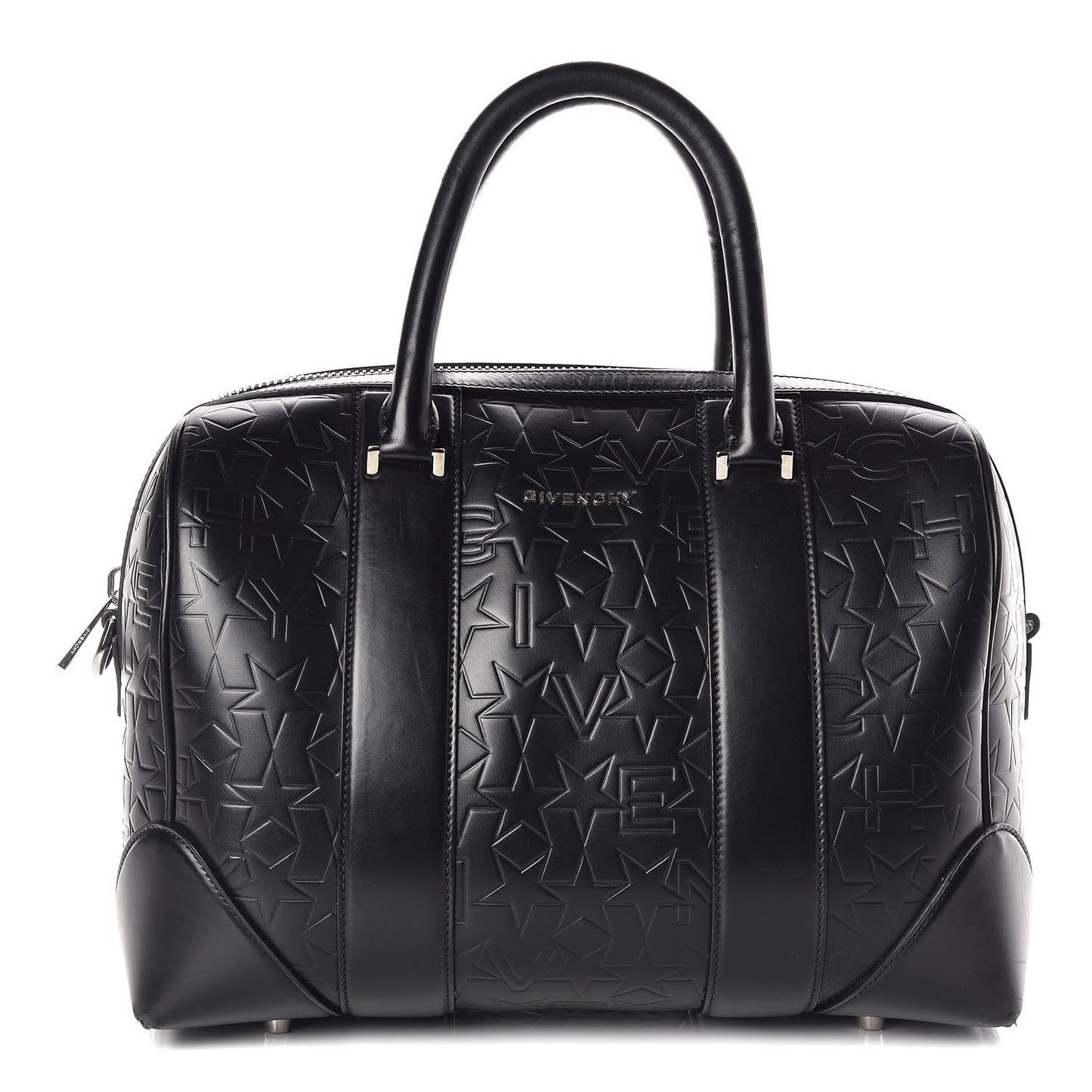 Calfskin Star Embossed Medium Lucrezia Black