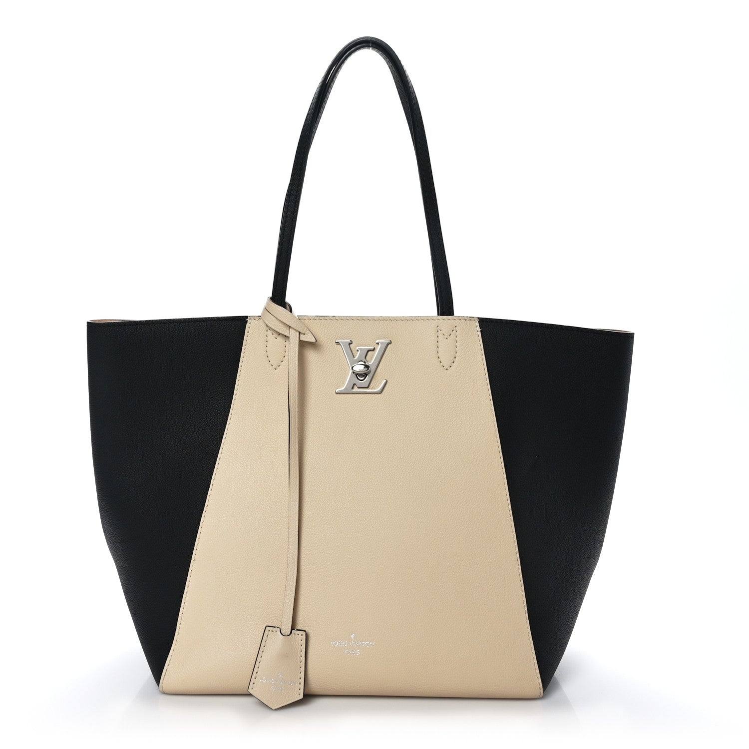 Louis Vuitton Calfskin Lockme Go Tote Black Vanilla 1 of 8