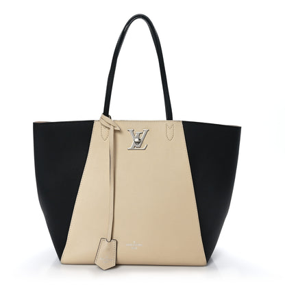 Louis Vuitton Calfskin Lockme Go Tote Black Vanilla 1 of 8