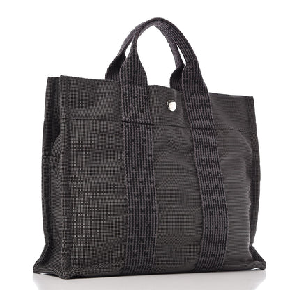 Hermes Canvas Herline PM Tote Grey 3 of 7