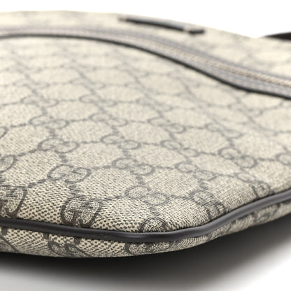 Gucci GG Supreme Monogram Selleria Calfskin Small Flat Side Zip Messenger Bag Beige Ebony Cocoa Dark Chocolate 10 of 10