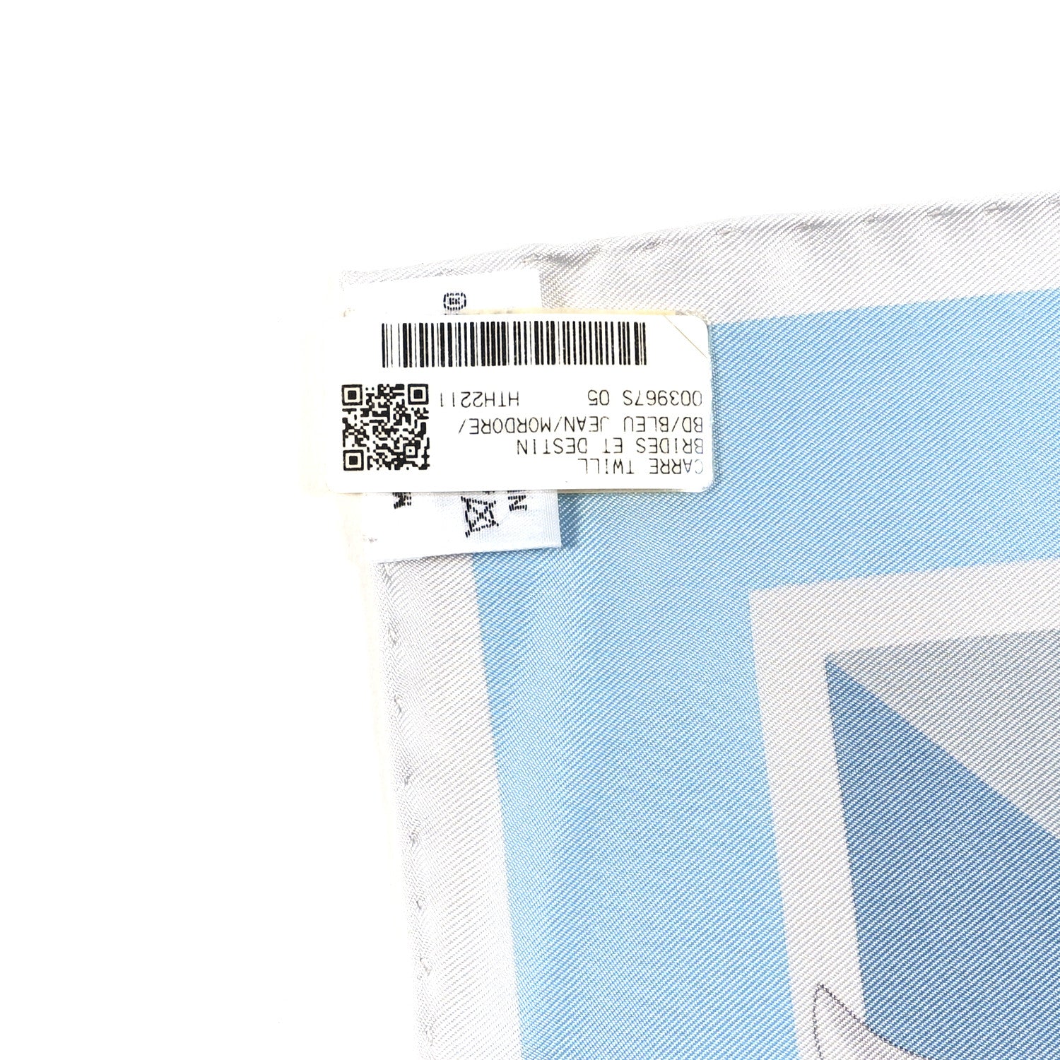 Hermes Silk Brides Et Destin Scarf 90 Blue Jean Mordore Ciel 3 of 4