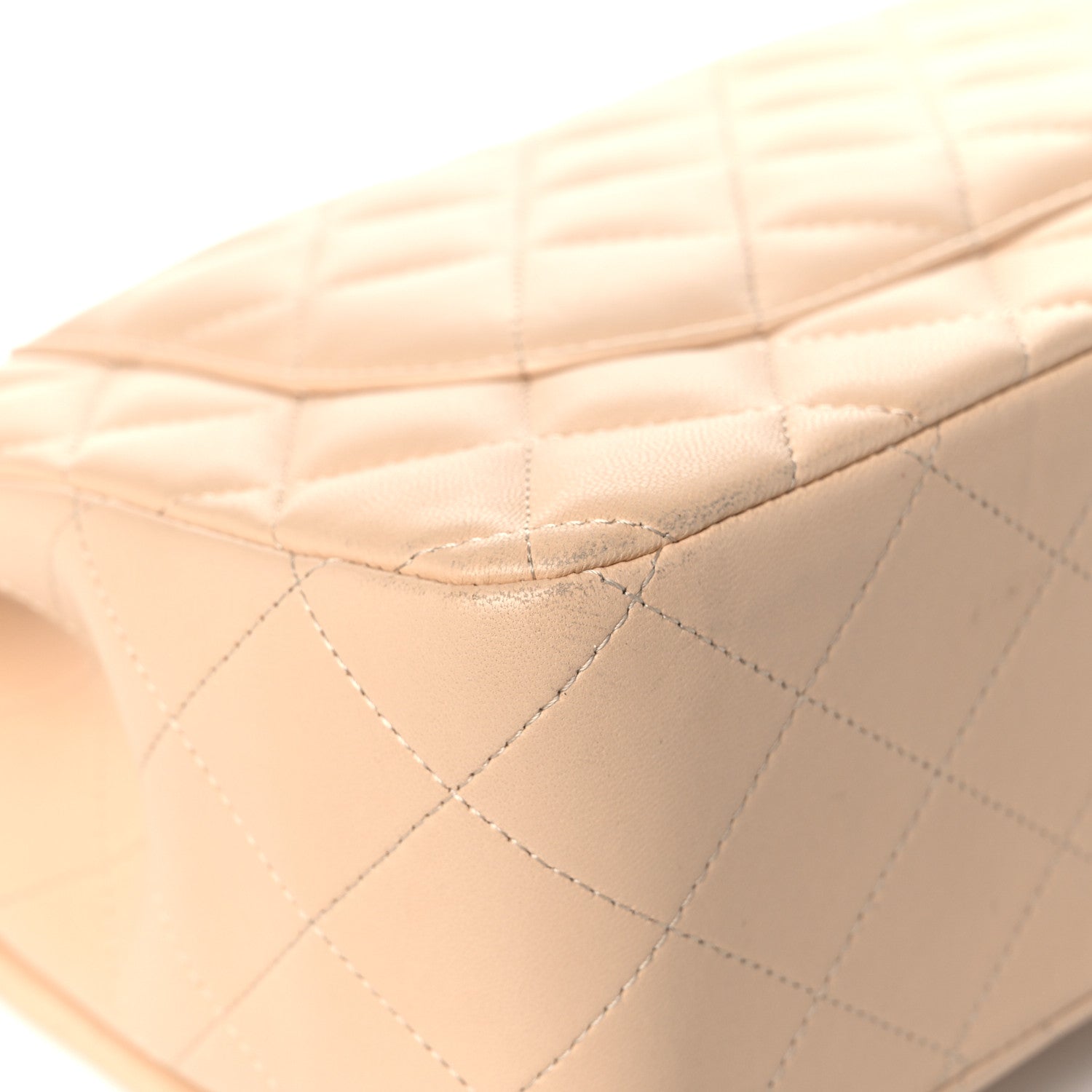 Chanel Lambskin Quilted Jumbo Double Flap Beige 10 of 21