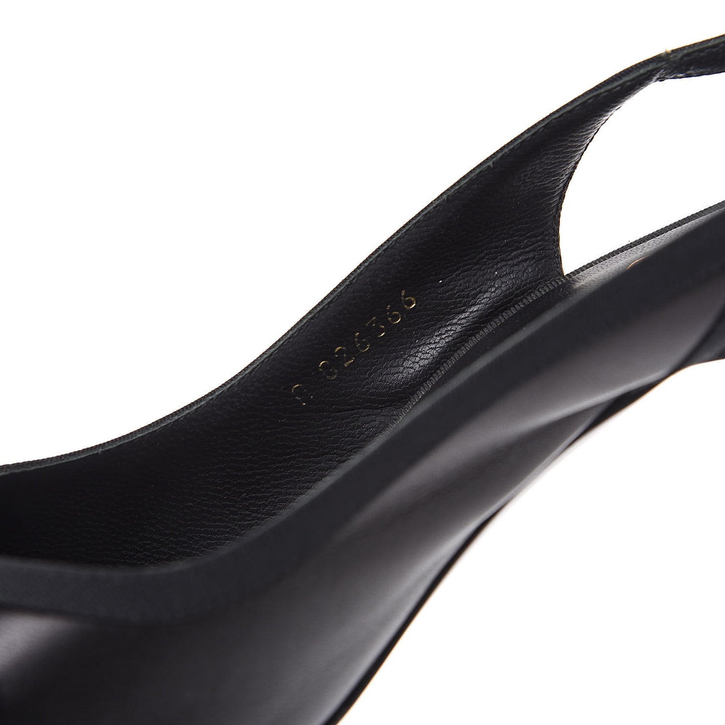 Lambskin Grosgrain Cap Toe CC Slingback Pumps 39.5 Black