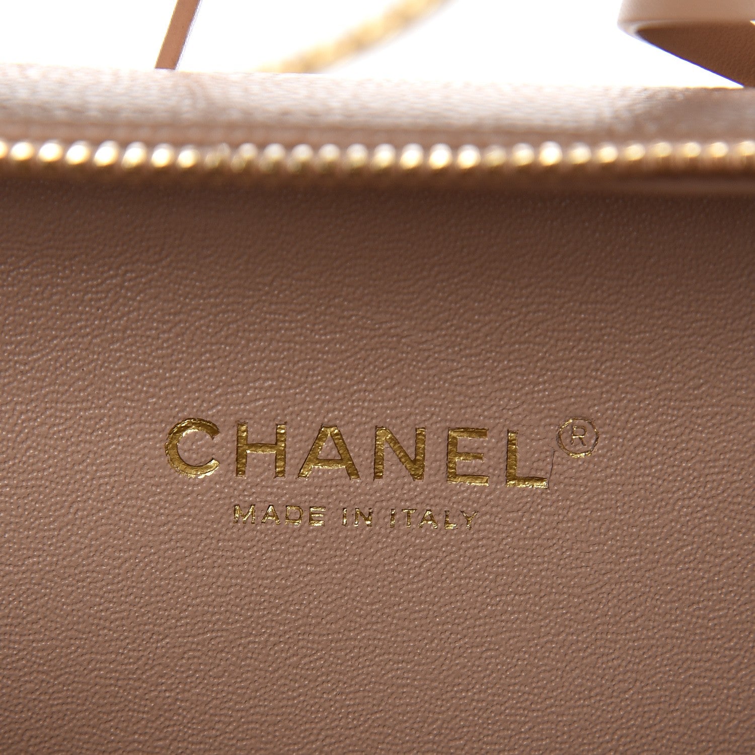 Chanel Caviar Quilted Small CC Filigree Vanity Case Beige 7 of 8