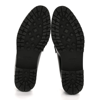 Hermes Calfskin Womens Faubourg Loafers 37 Black 6 of 10
