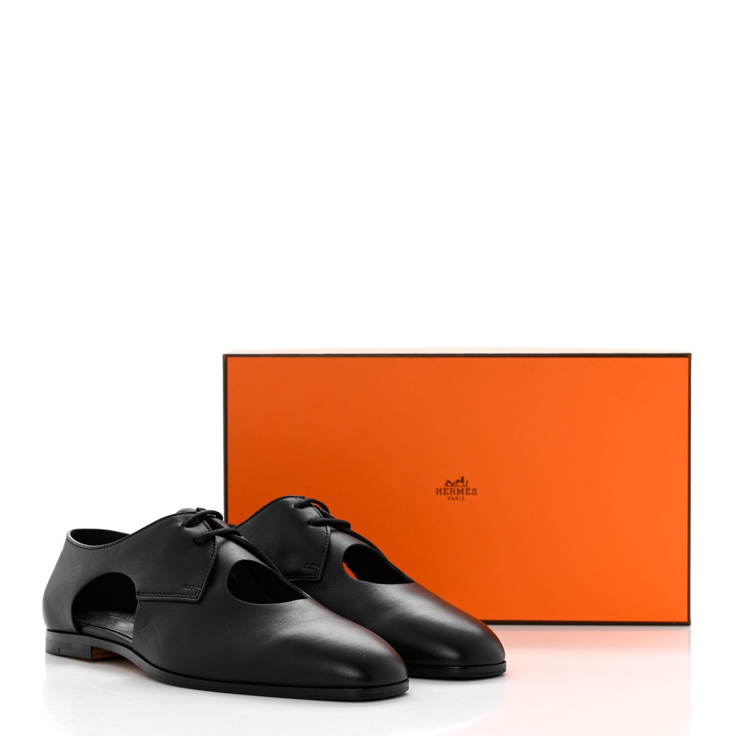 Hermes Calfskin Epoca Oxford 36 Black 10 of 10