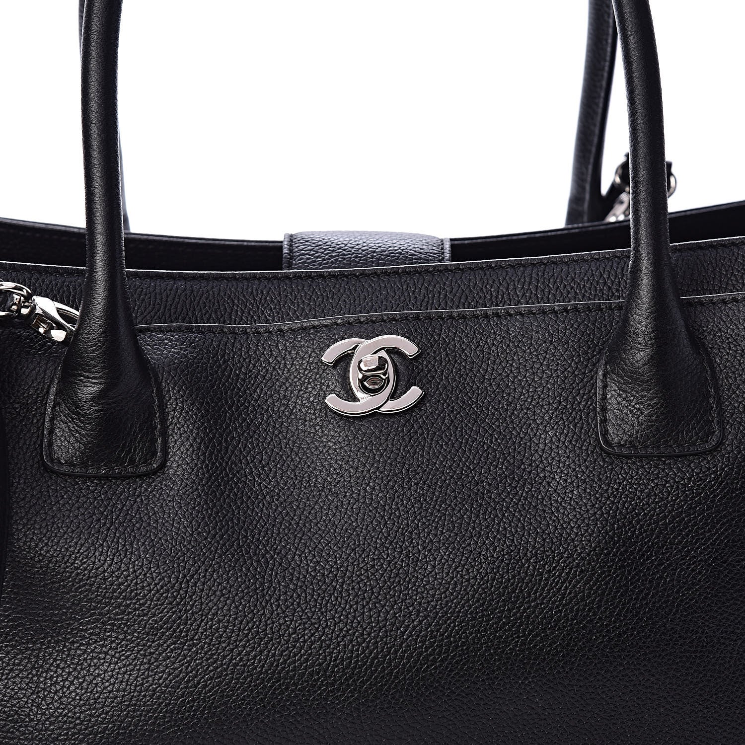 Chanel Calfskin Cerf Executive Shopper Tote Black 11 of 11