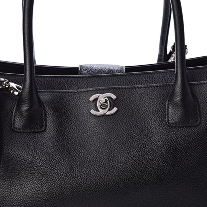 Chanel Calfskin Cerf Executive Shopper Tote Black 11 of 11
