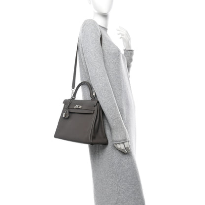 Hermes Togo Kelly Retourne 32 Etain 2 of 10