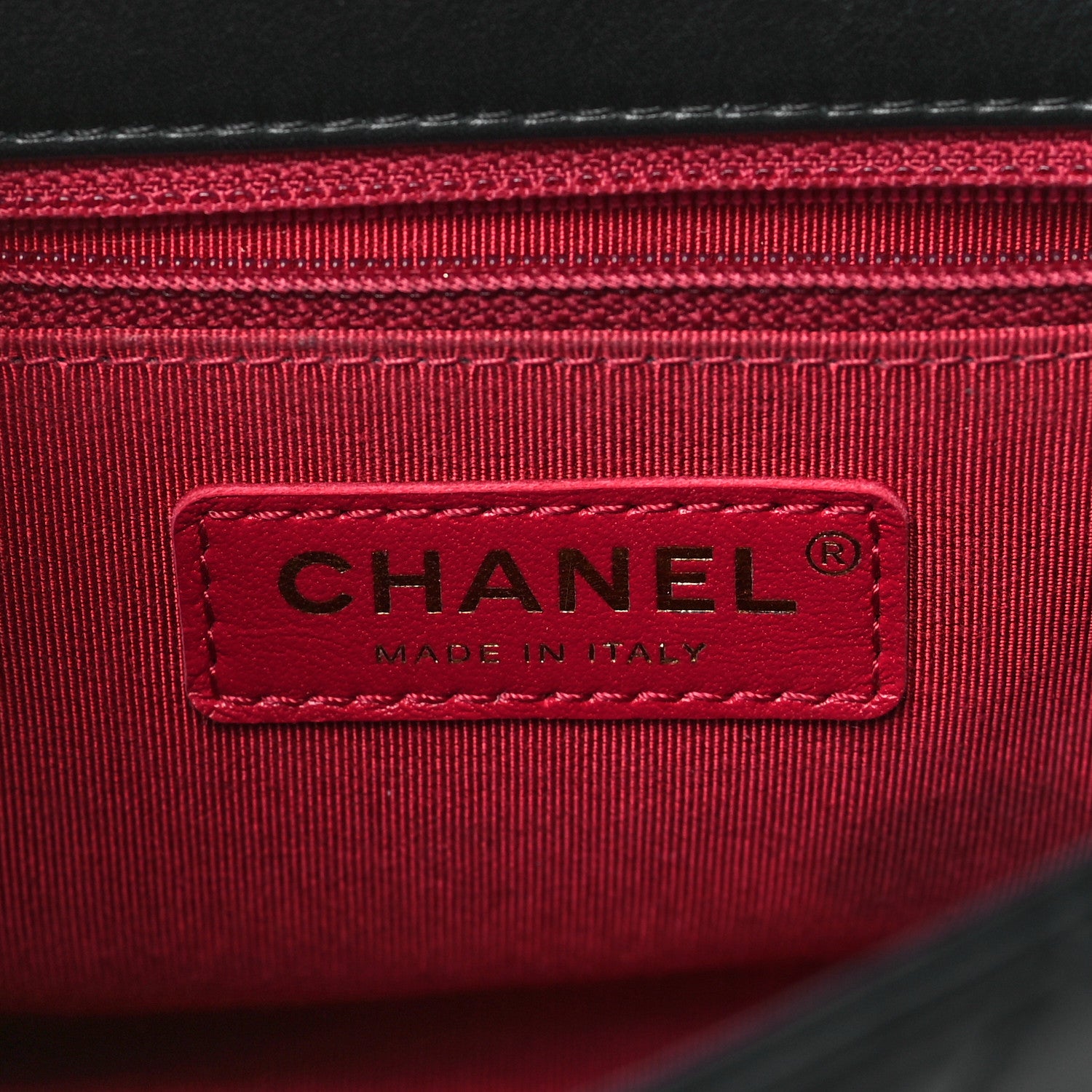 Chanel Lambskin Stitched Pearl Logo Top Handle Flap Black 6 of 10