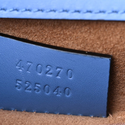 Gucci Vitello Fontanella Web Mini Sylvie Top Handle Bag Clear Sky Blue 7 of 11