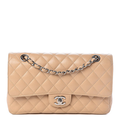 Chanel Caviar Quilted Medium Double Flap Beige Clair 1 of 10