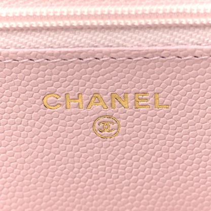 Chanel Caviar Quilted Wallet On Chain WOC Light Pink 5 of 7