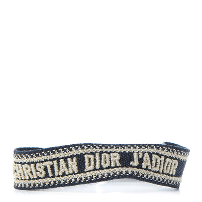Christian Dior Woven Cotton J'Adior Friendship Bracelet Navy 1 of 3