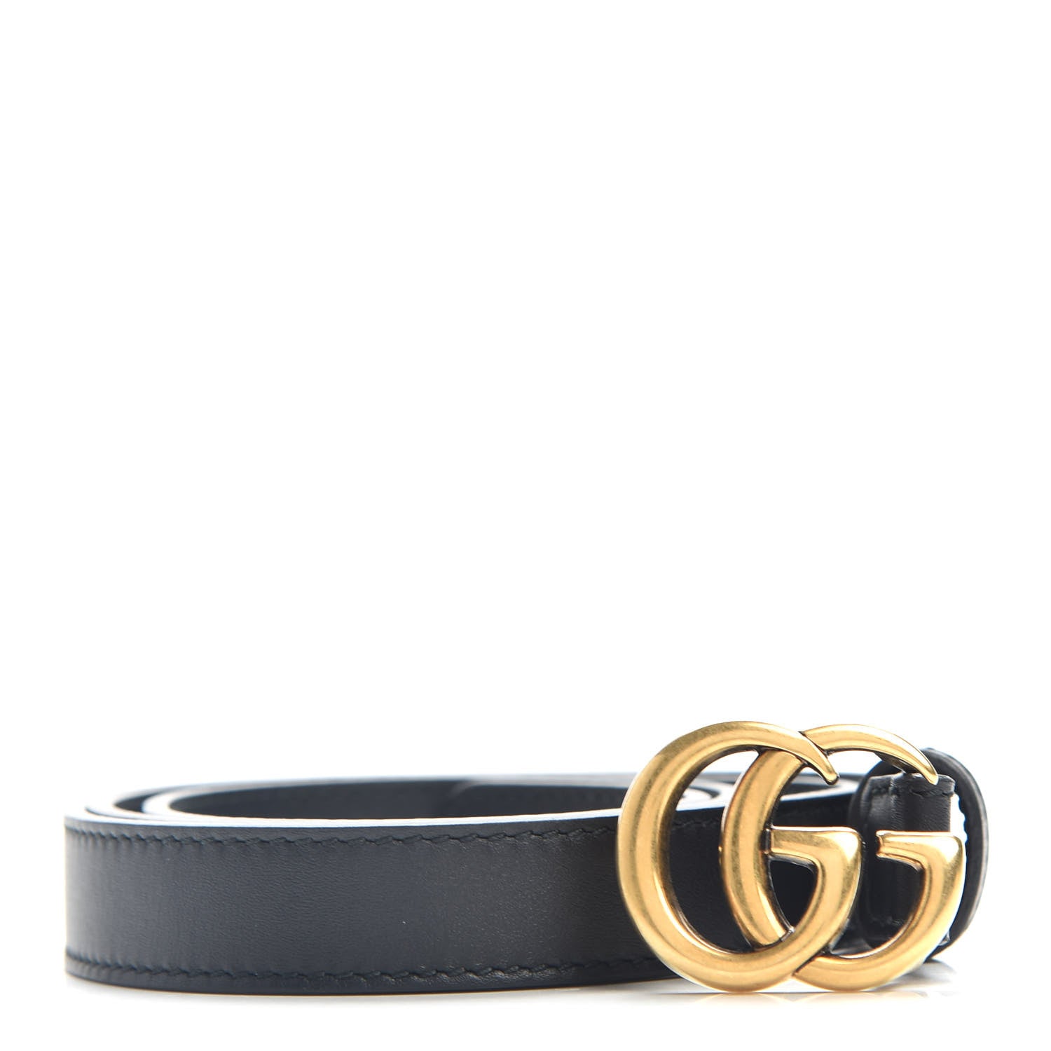 Gucci Calfskin Double G 20mm Belt 85 34 Black 1 of 4
