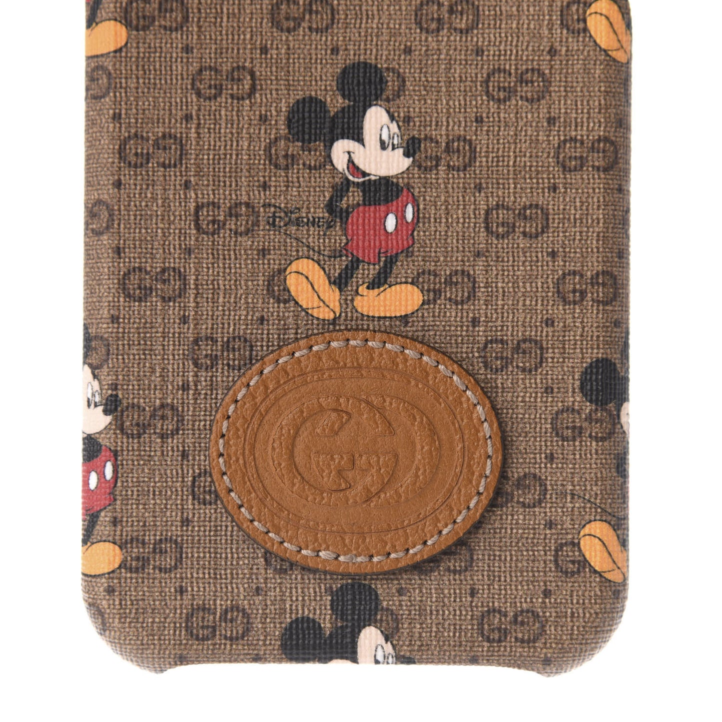 X DISNEY Mini Vintage GG Supreme Monogram Mickey Mouse iPhone X/XS Case Beige Vintage Sun Oil