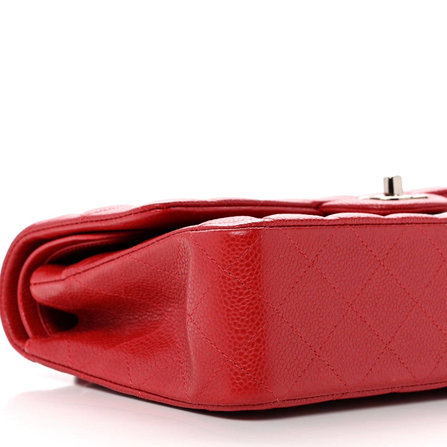 Chanel Caviar Quilted Medium Double Flap Red 9 of 10